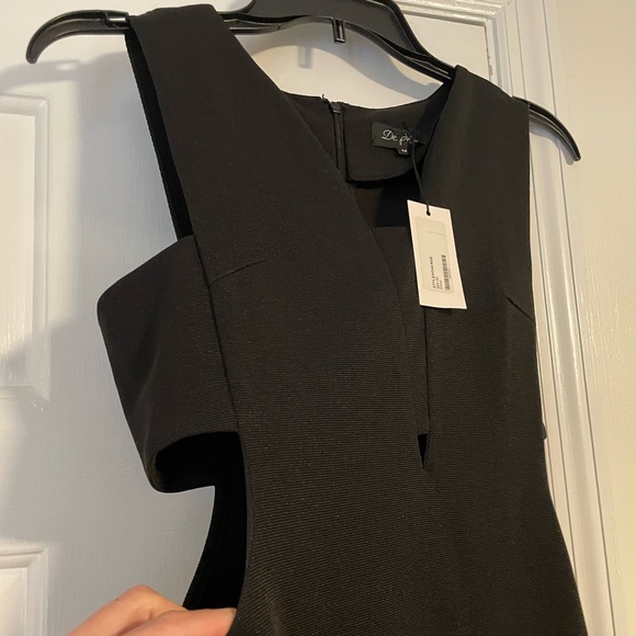 🔥NWT De Philo Bodycon Dress Size M Black - Picture 5 of 11
